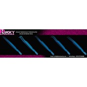 Eyelash Tweezers Titanium Plated Blue