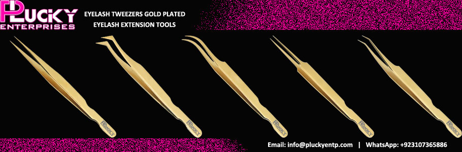 Eyelash Tweezers Plasma Gold Plated